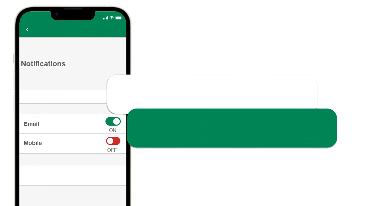 Phone image of checking account on app