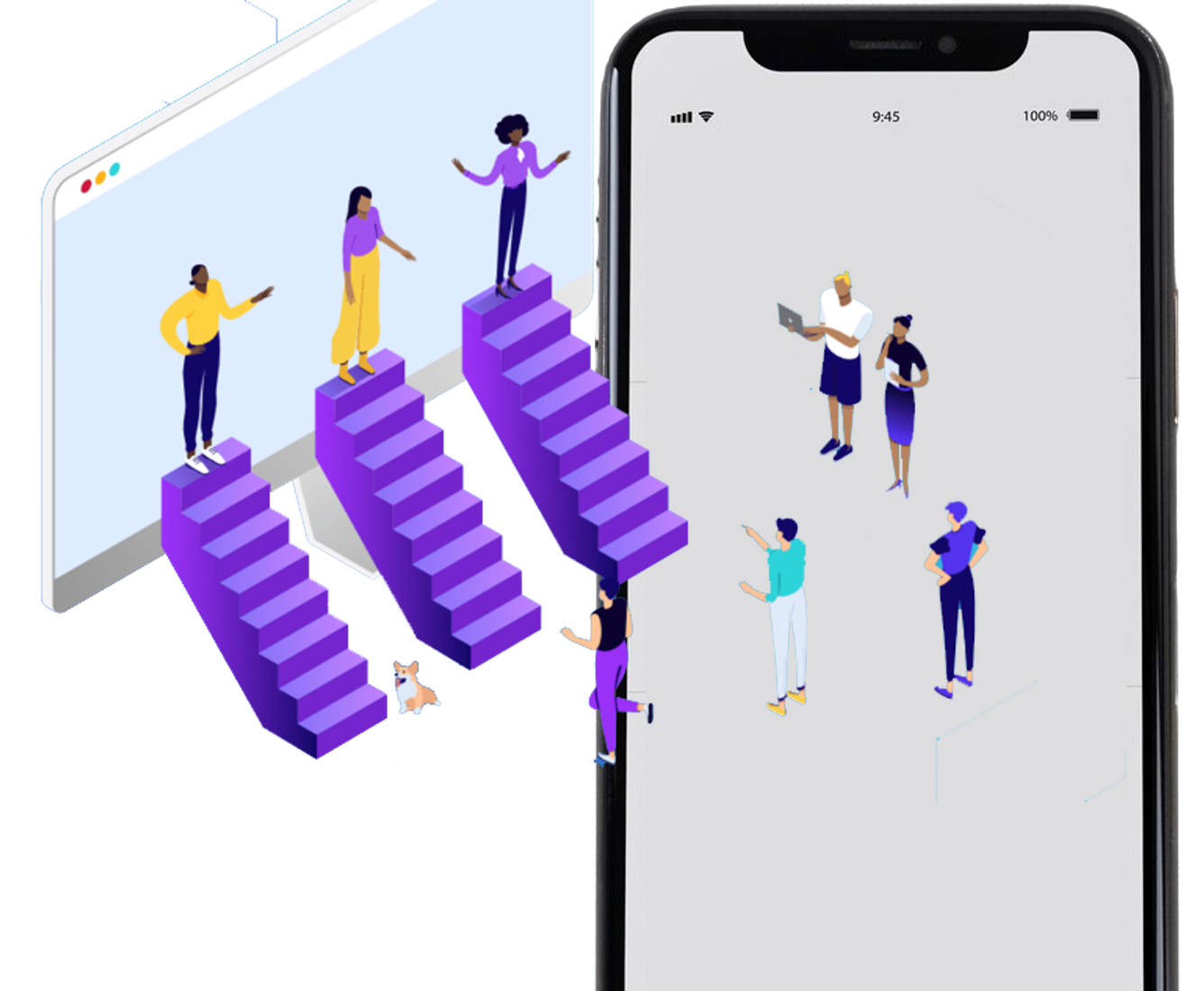 A phone with the myncbfintech app and a myncbfintech debit card